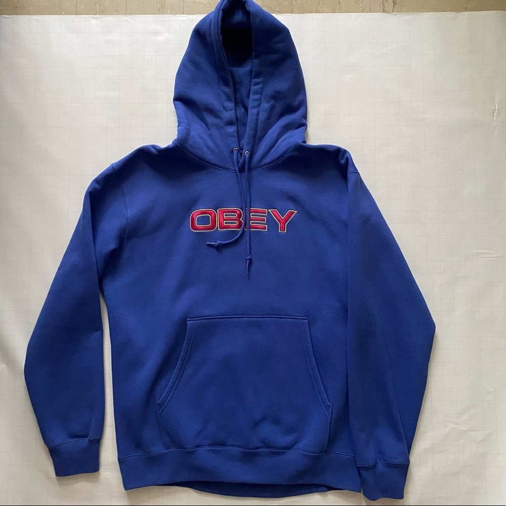 Obey Wyatt Mens Blue Hoodie